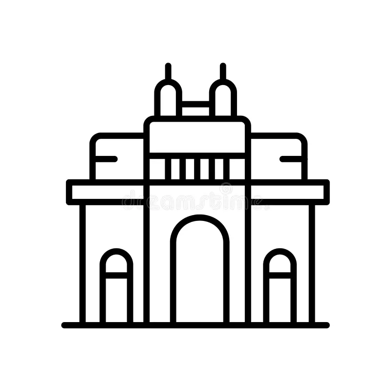 gateway india icon vector isolated white background gateway india transparent sign line linear sign element design 134642918